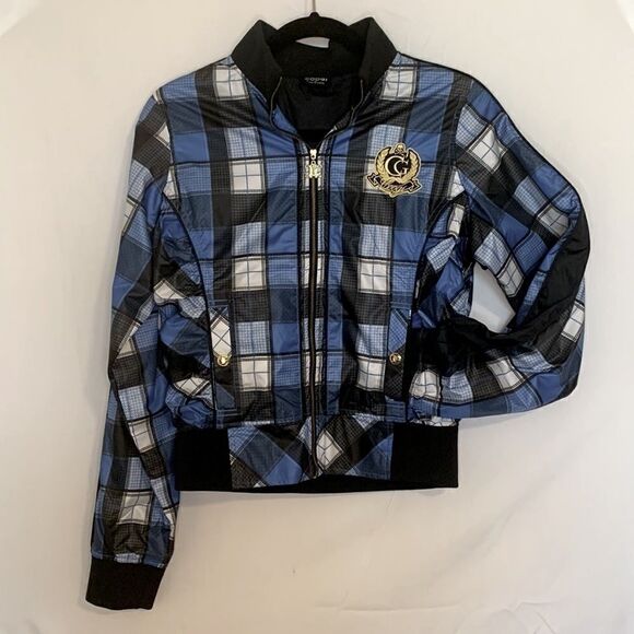 Vintage Coogi blue plaid jacket size M - Picture 1 of 12